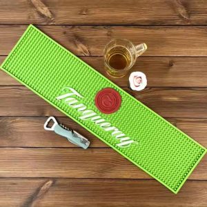 Tanqueray London Dry Gin Custom Logo Cocktail Rubber Bar Spill Mats Soft PVC Bar Runner Mat Pub Drink Bar Beer Mats