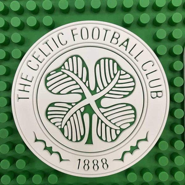 Glasgow Celtic Football Club Custom Soft PVC Pub Cocktail Spill Mat Rubber Wine Drip Mat Service Bar Mat Drink