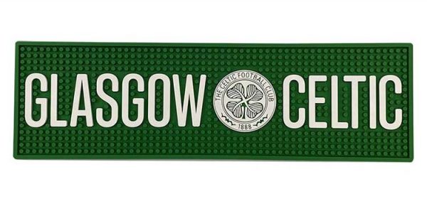 Glasgow Celtic Football Club Custom Soft PVC Pub Cocktail Spill Mat Rubber Wine Drip Mat Service Bar Mat Drink