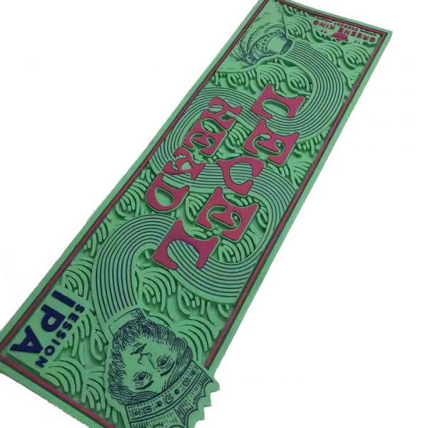 Level Head Greene King Branded Logo Pub Beer Bar Mats Rail PVC Printed Wine Drink Bar Runner Custom Rubber Spill Mat